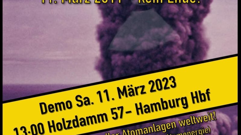 Hamburg im Anti-Atom-Frühling: Fukushima mahnt! Atomausstieg vollenden – Lesen ohne Atomstrom