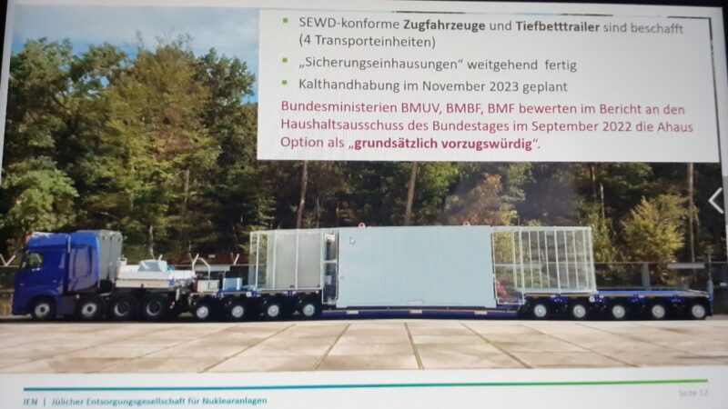 Atommüll Jülich – NRW : Bundesrechnungshof und der Beschluss im Haushaltsausschuss 2022