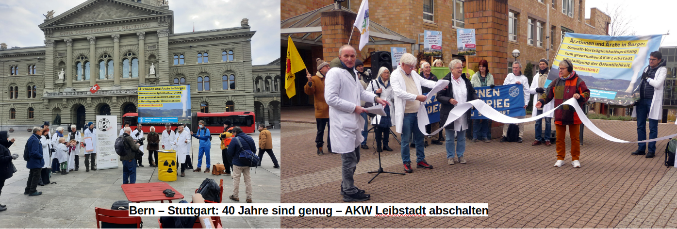 Internationaler Ärzte-Protest gegen Schweizer Alt-Atomreaktor Leibstadt: 40 Jahre sind genug!